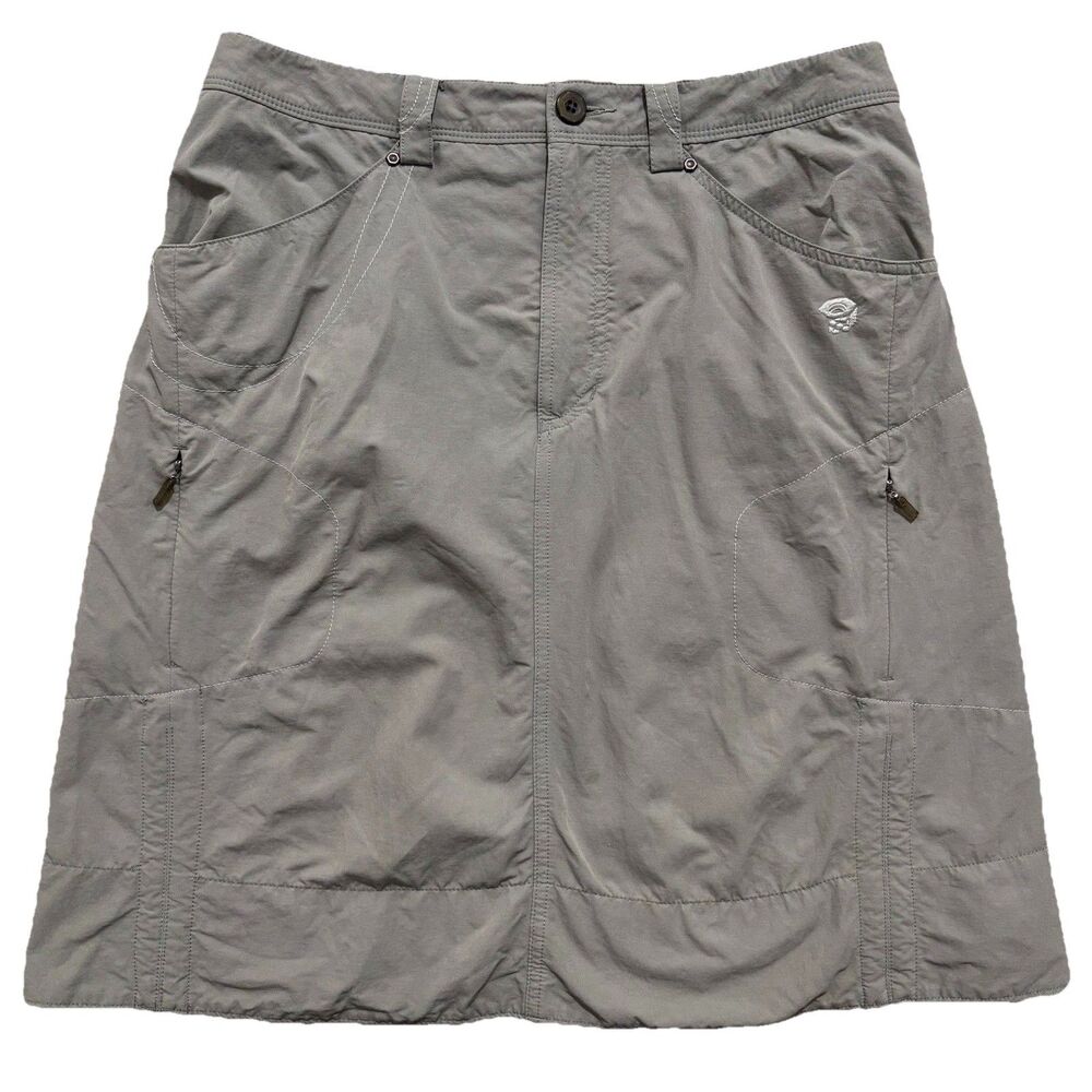 Mountain Hardwear Skirt Size 8 Gray Hiking Outdoor Stretch Pocket Casual Utility